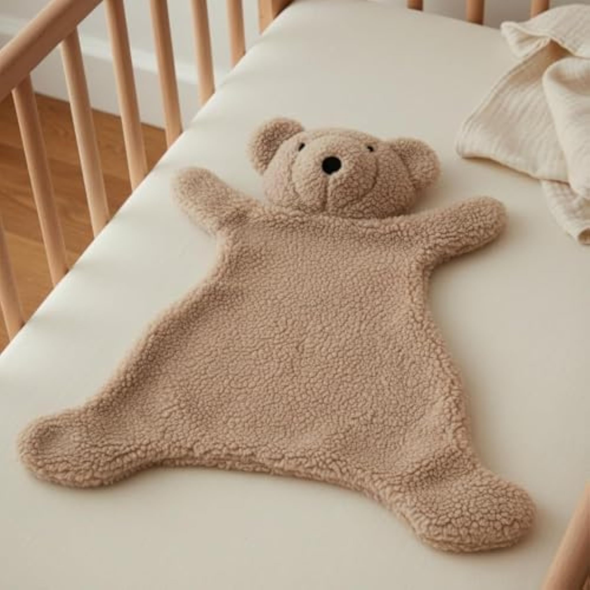 Soothing Bear Sleep Buddy Lovey Blanket, Coral Fleece